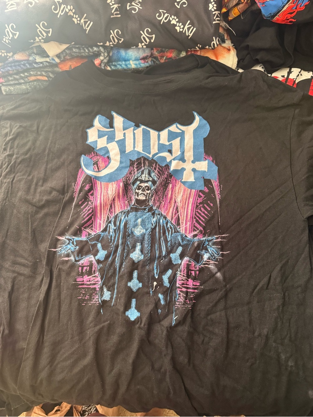 Ghost Black Short Sleeve Graphic Tee - Band Logo